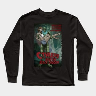 Cthulhu From the Black Lagoon Long Sleeve T-Shirt